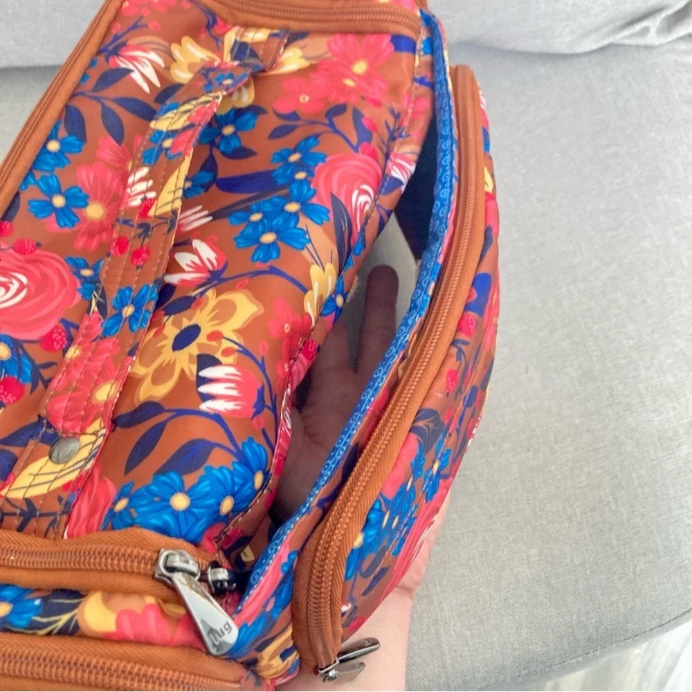 ✈️ Lug XXL Train Case Cosmetic Organizer – Floral Travel Case for Suitcase